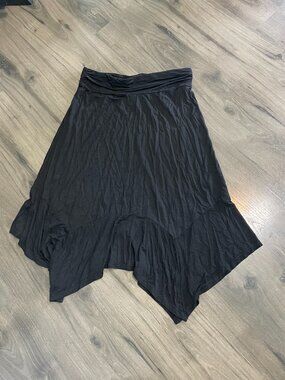 Black Handkerchief Hem Skirt, Size Large